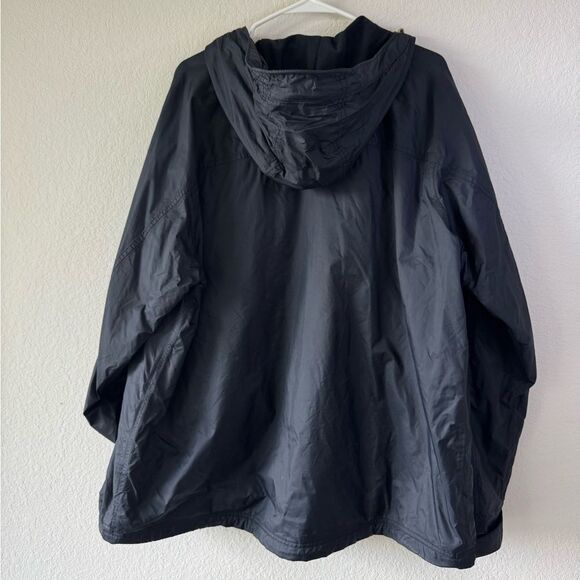 VTG 90s L.L. Bean Men’s Black Hooded Full Zip Jacket XL Waterproof Fleece Lined - Picture 6 of 7